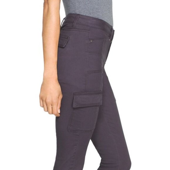 WHBM CARGO SKINNY JEANS Grey 0R - Picture 2 of 9